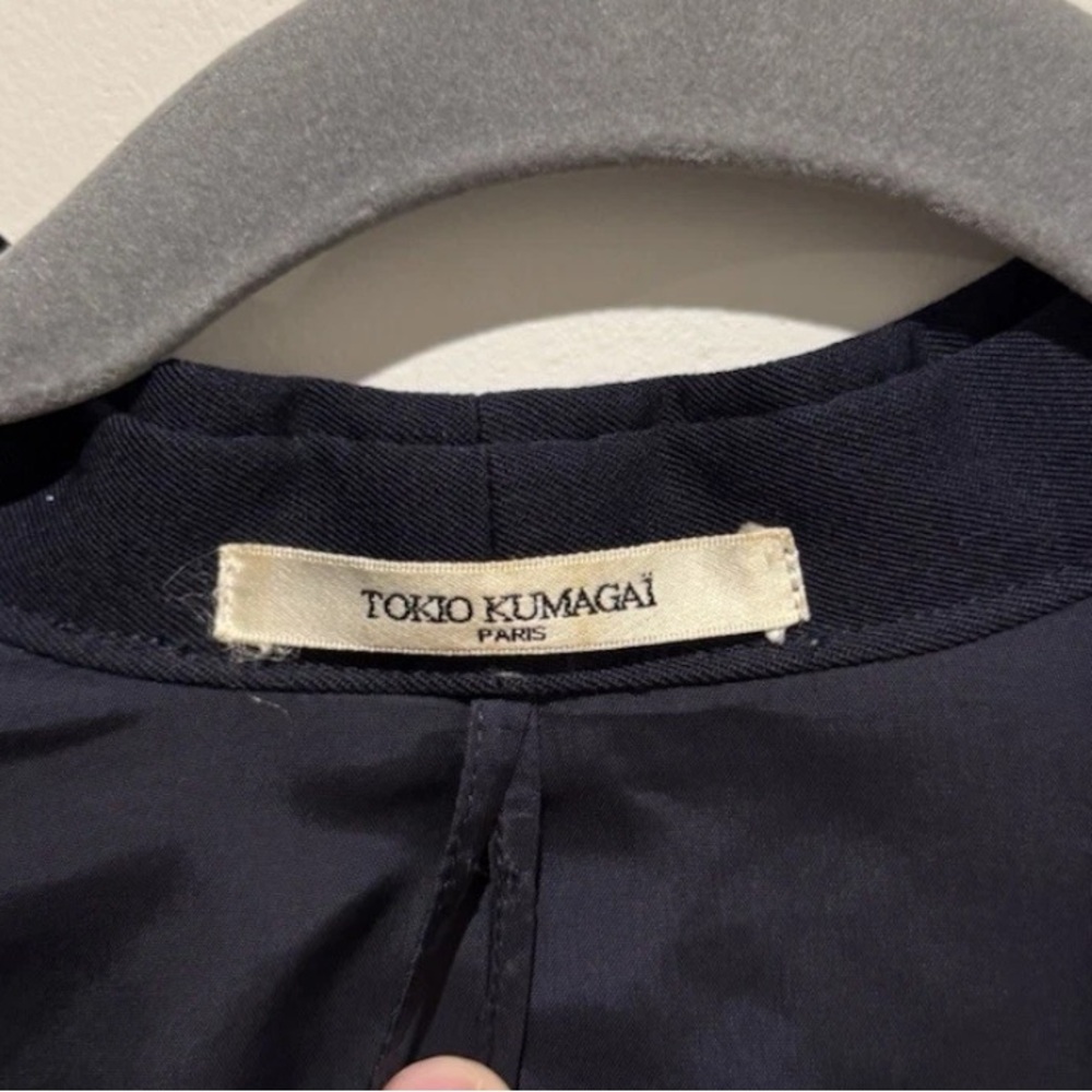 TOKIO KUMAGAI Paris Women’s 100% Wool Navy Blue Jacket Size Small - Picture 4 of 7